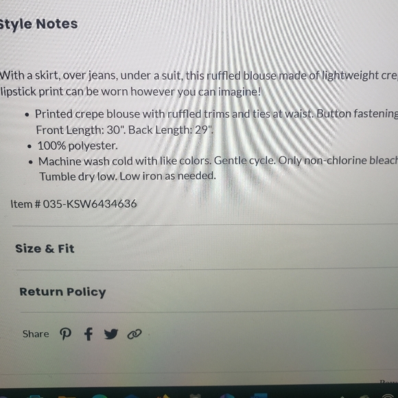 Ruffled Polka Dot Blouse Size  14/16 - Picture 3 of 5